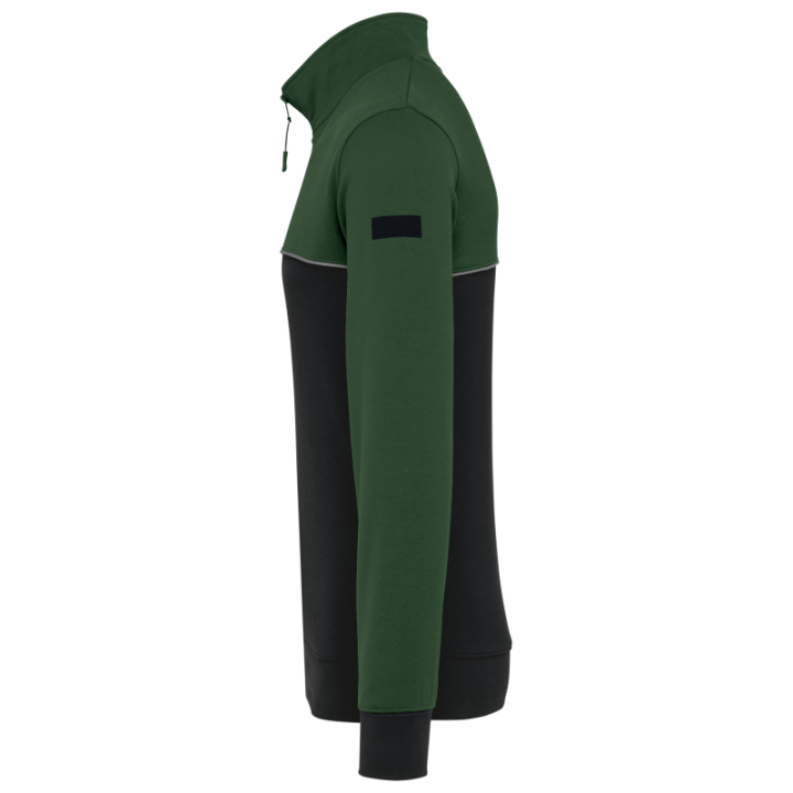 Sweat-shirt écoresponsable col zippé unisexe