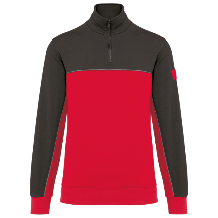 Sweat-shirt écoresponsable col zippé unisexe