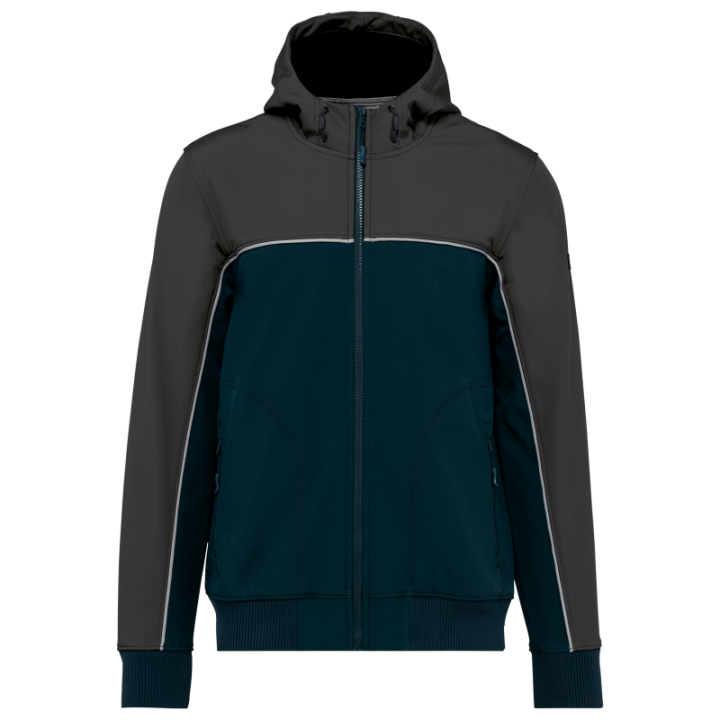 Veste softshell 3 couches bicolore unisexe