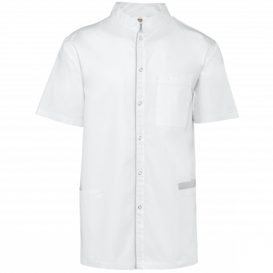 Tunique polycoton avec boutons-pression homme