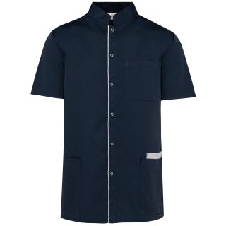 Tunique polycoton avec boutons-pression homme