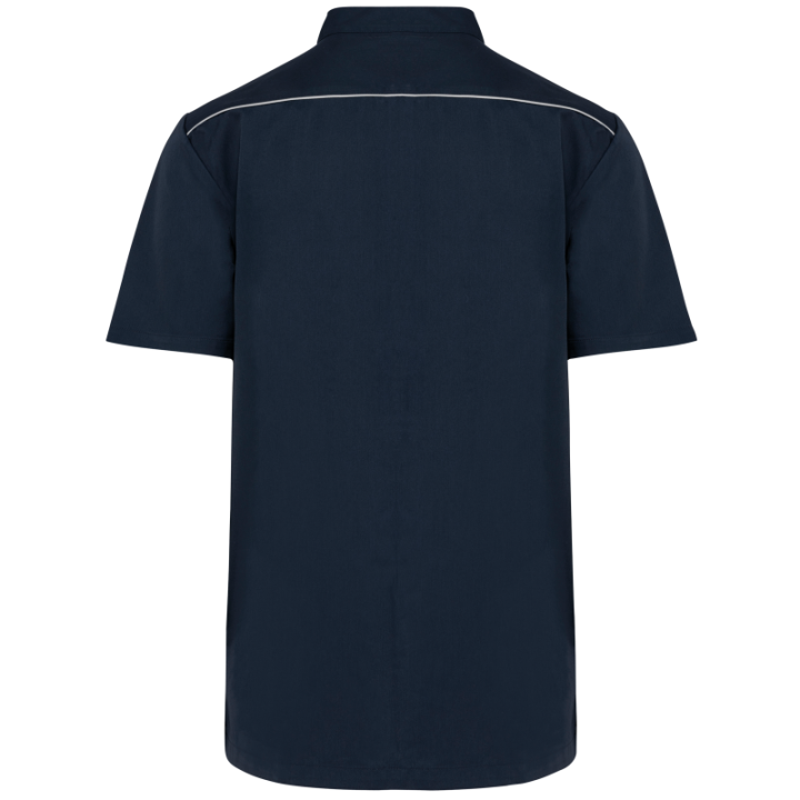 Tunique polycoton avec boutons-pression homme