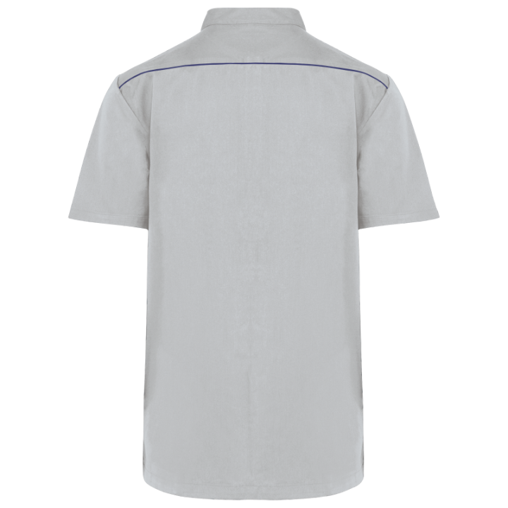 Tunique polycoton avec boutons-pression homme