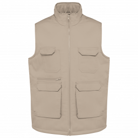 Gilet polycoton multipoches rembourré unisexe (2)