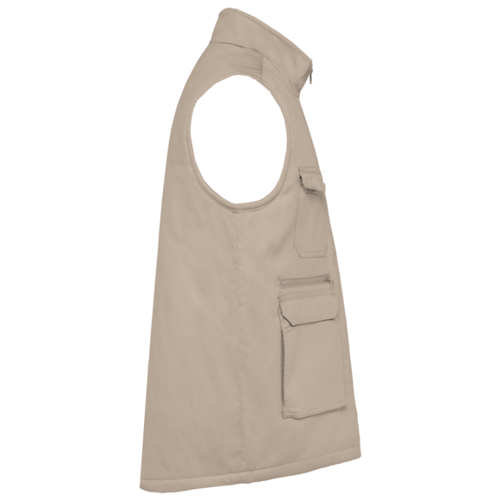 Gilet polycoton multipoches rembourré unisexe