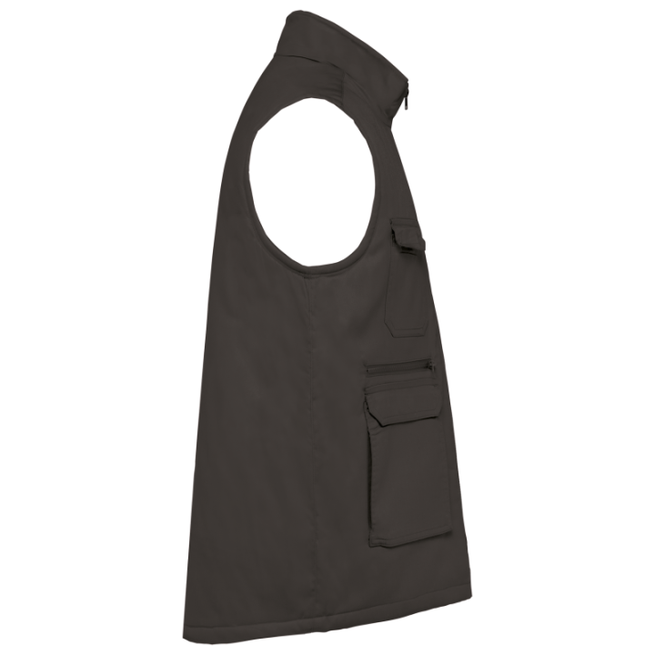 Gilet polycoton multipoches rembourré unisexe