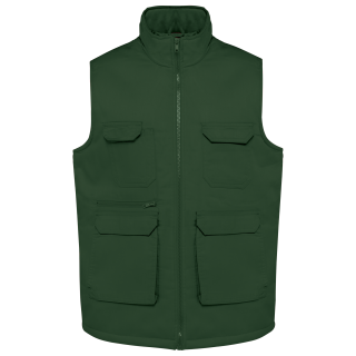 Gilet polycoton multipoches rembourré unisexe