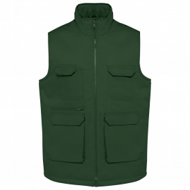 Gilet polycoton multipoches rembourré unisexe