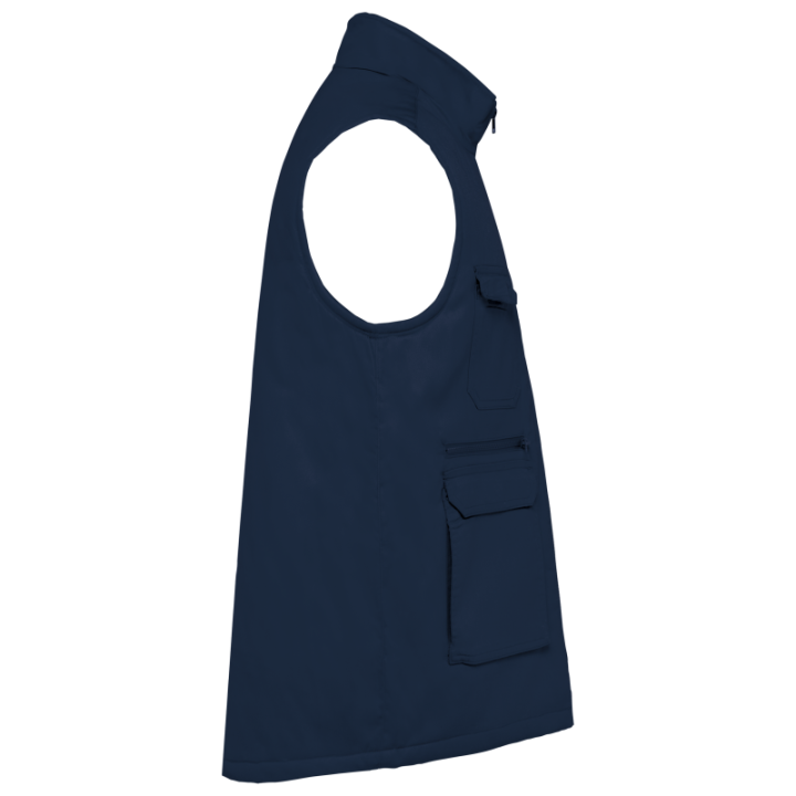 Gilet polycoton multipoches rembourré unisexe