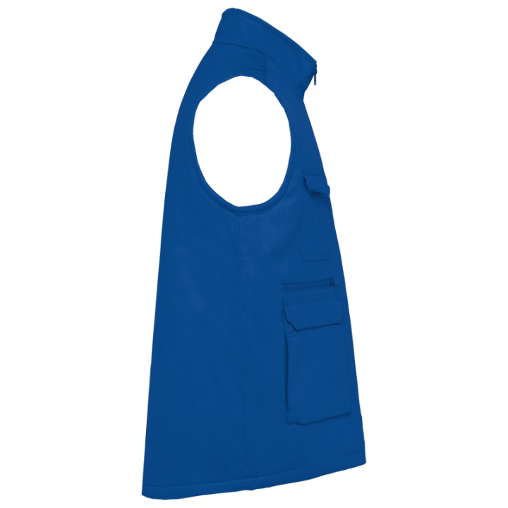 Gilet polycoton multipoches rembourré unisexe