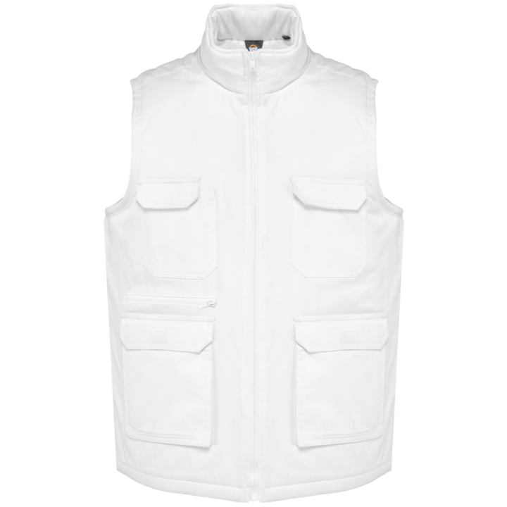 Gilet polycoton multipoches rembourré unisexe