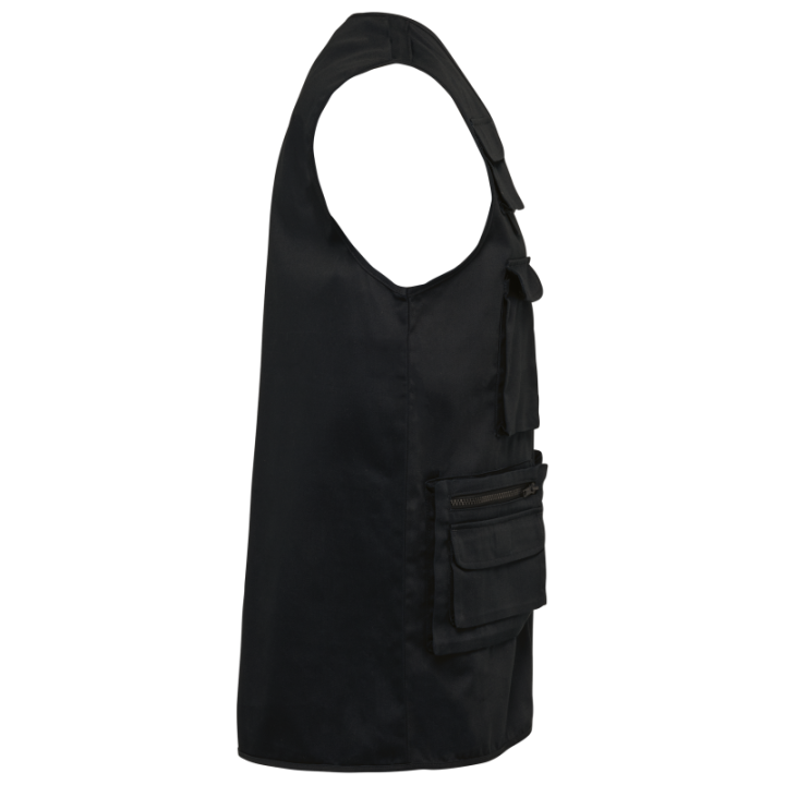 Gilet polycoton multipoches doublé unisexe