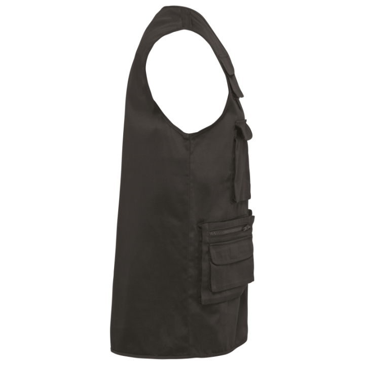 Gilet polycoton multipoches doublé unisexe