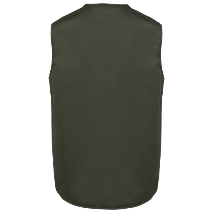 Gilet polycoton multipoches doublé unisexe