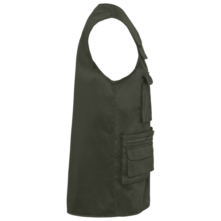 Gilet polycoton multipoches doublé unisexe