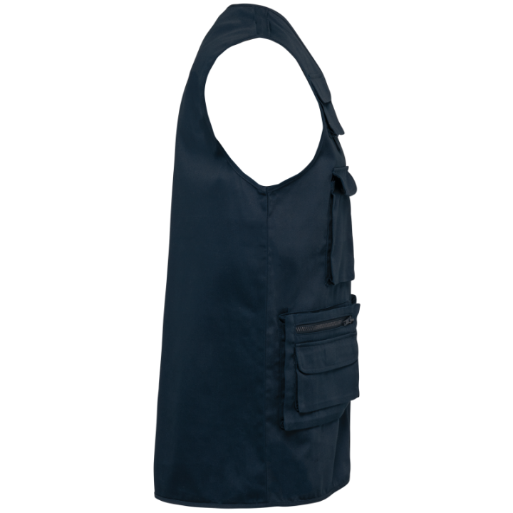 Gilet polycoton multipoches doublé unisexe