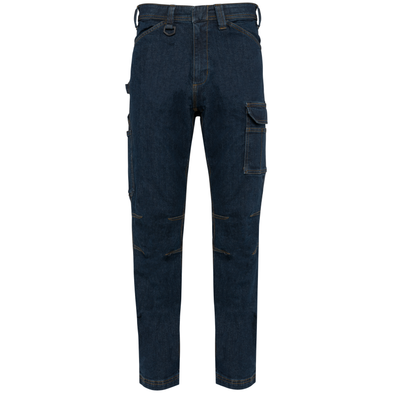 Pantalon denim multipoches homme