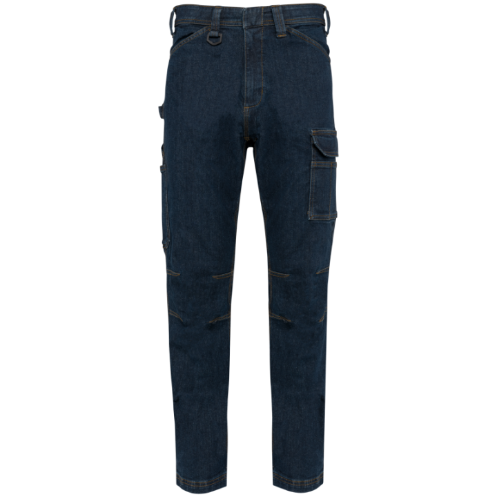 Pantalon denim multipoches homme