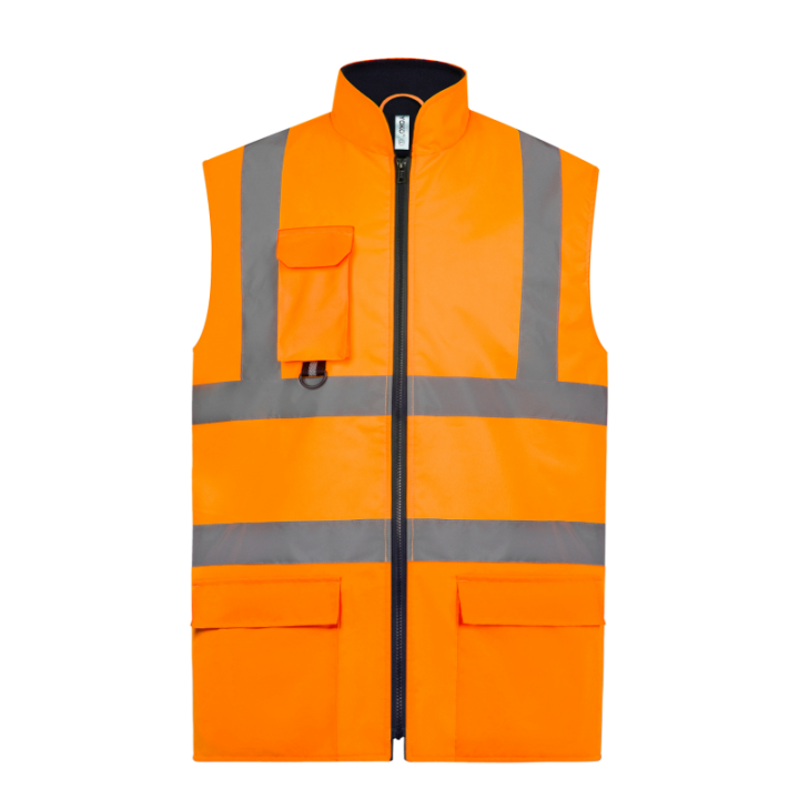 Bodywarmer rembourré haute visibilité