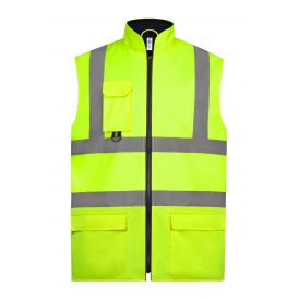 Bodywarmer rembourré haute visibilité