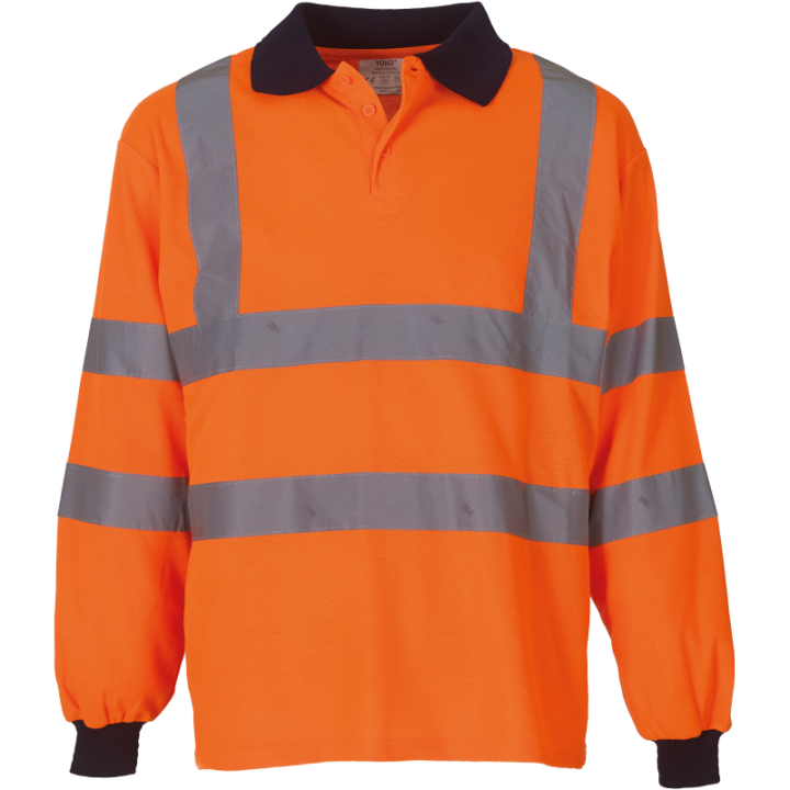 Polo manches longues haute visibilité
