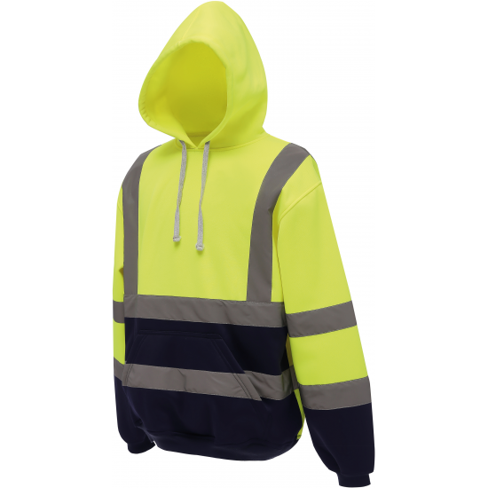 Sweatshirt capuche Haute Visibilité EN 20471