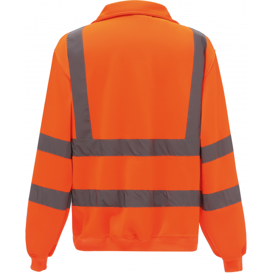 Sweat-shirt 1/4 zip Haute Visibilité EN 20471