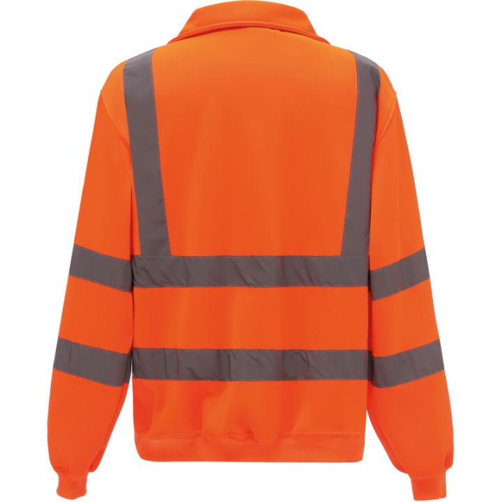 Sweat-shirt 1/4 zip Haute Visibilité EN 20471