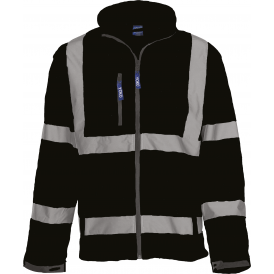 Veste Softshell marine avec bandes rétro-réfléchissantes (2)