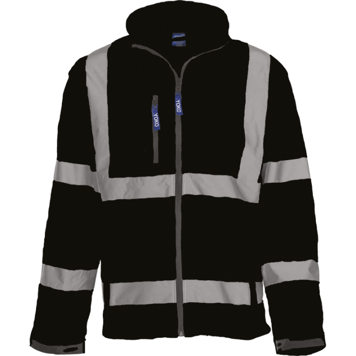 Veste Softshell marine avec bandes rétro-réfléchissantes