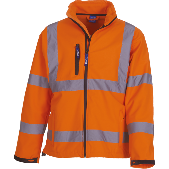 Veste Softshell marine avec bandes rétro-réfléchissantes