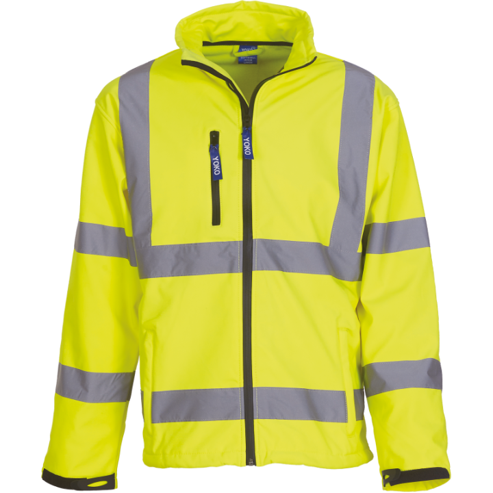 Veste Softshell marine avec bandes rétro-réfléchissantes