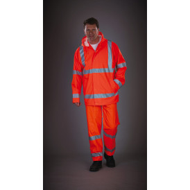 Veste de pluie respirante haute visibilité