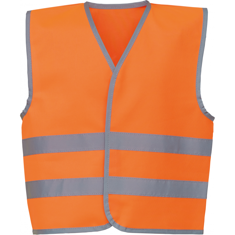 Gilet avec bordure et bandes réfléchissantes