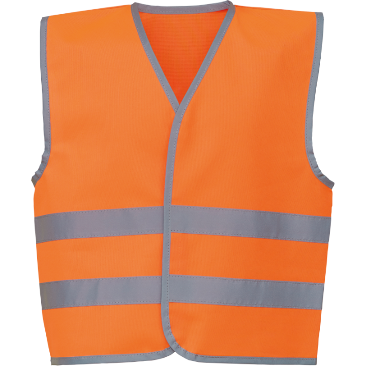 Gilet avec bordure et bandes réfléchissantes