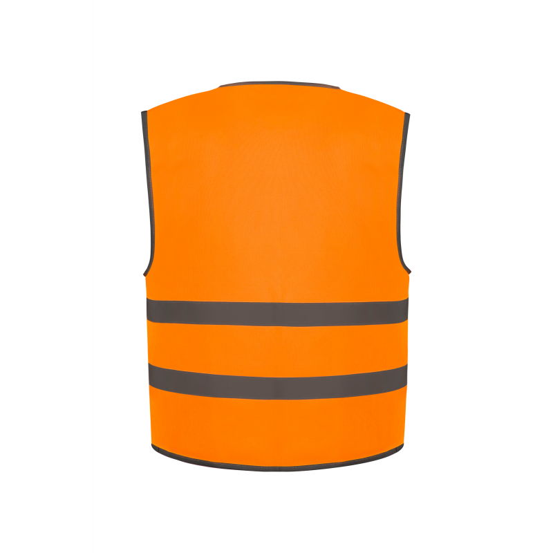 Gilet avec bordure et bandes réfléchissantes