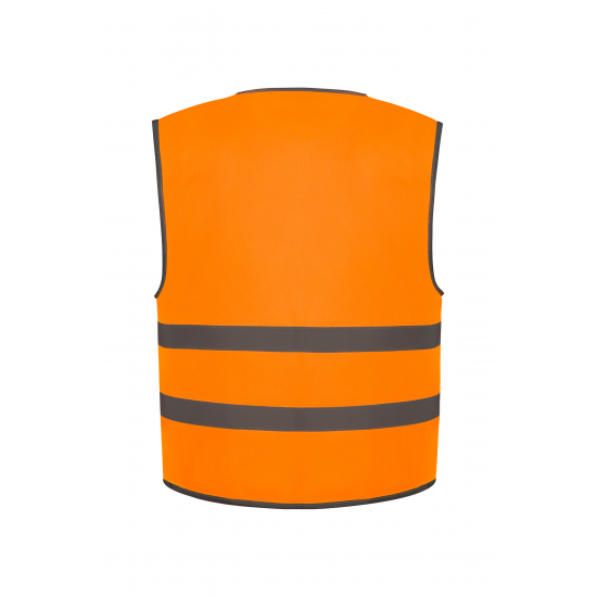 Gilet avec bordure et bandes réfléchissantes