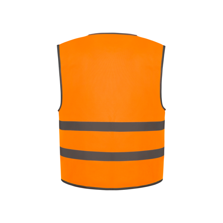 Gilet avec bordure et bandes réfléchissantes