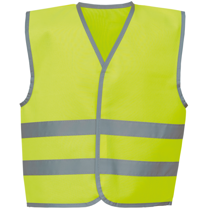 Gilet avec bordure et bandes réfléchissantes