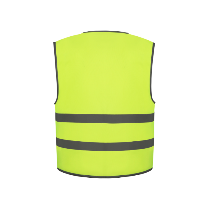 Gilet avec bordure et bandes réfléchissantes