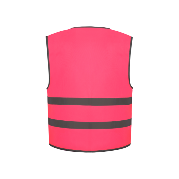 Gilet avec bordure et bandes réfléchissantes