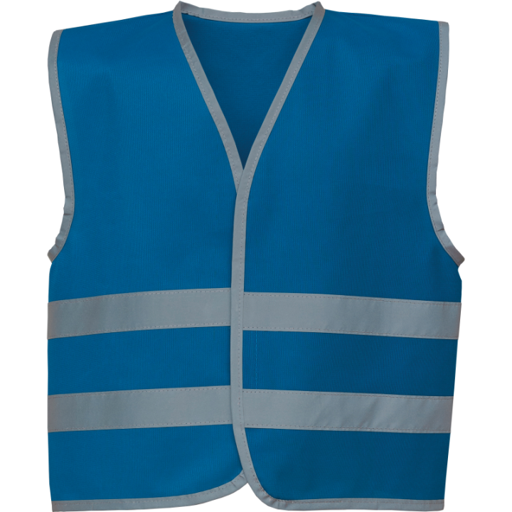 Gilet avec bordure et bandes réfléchissantes