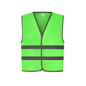 Gilet avec bordure et bandes réfléchissantes