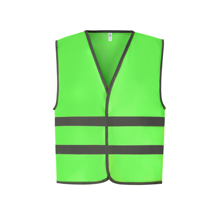 Gilet avec bordure et bandes réfléchissantes