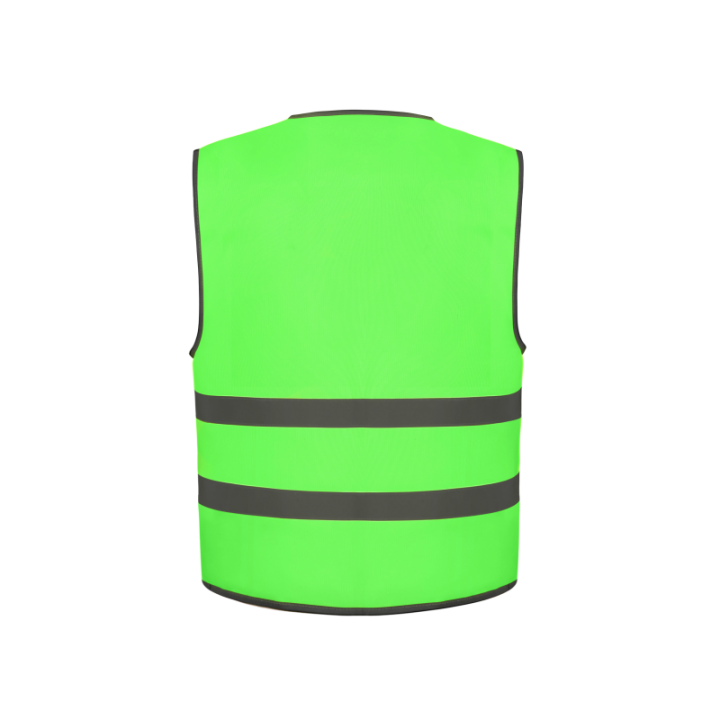 Gilet avec bordure et bandes réfléchissantes