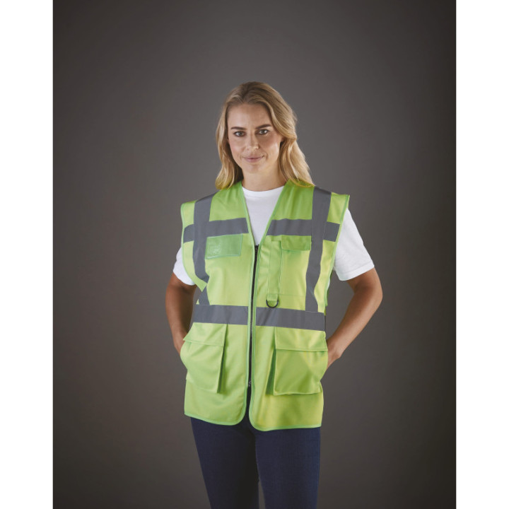 Gilet Haute Visibilité Fermeture à Glissière et poches