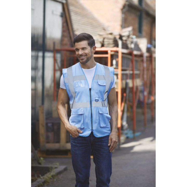 Gilet Haute Visibilité Fermeture à Glissière et poches