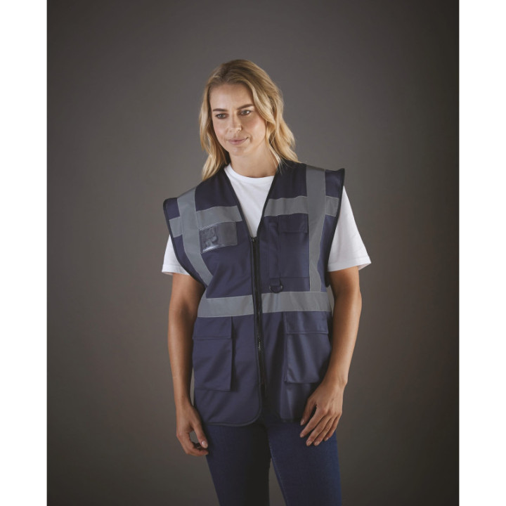 Gilet Haute Visibilité Fermeture à Glissière et poches
