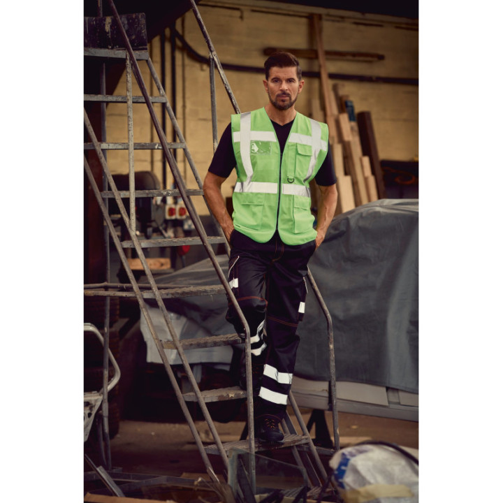Gilet Haute Visibilité Fermeture à Glissière et poches