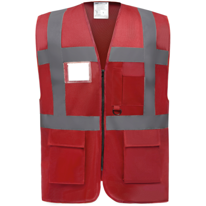 Gilet Haute Visibilité Fermeture à Glissière et poches